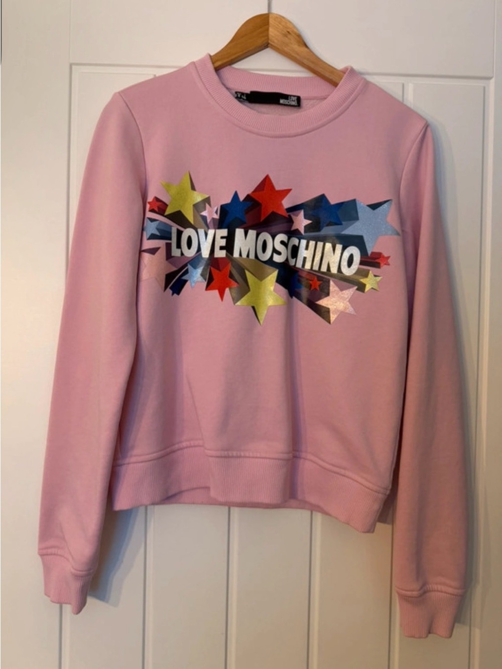 Love Moschino Pink Star Logo Sweatshirt